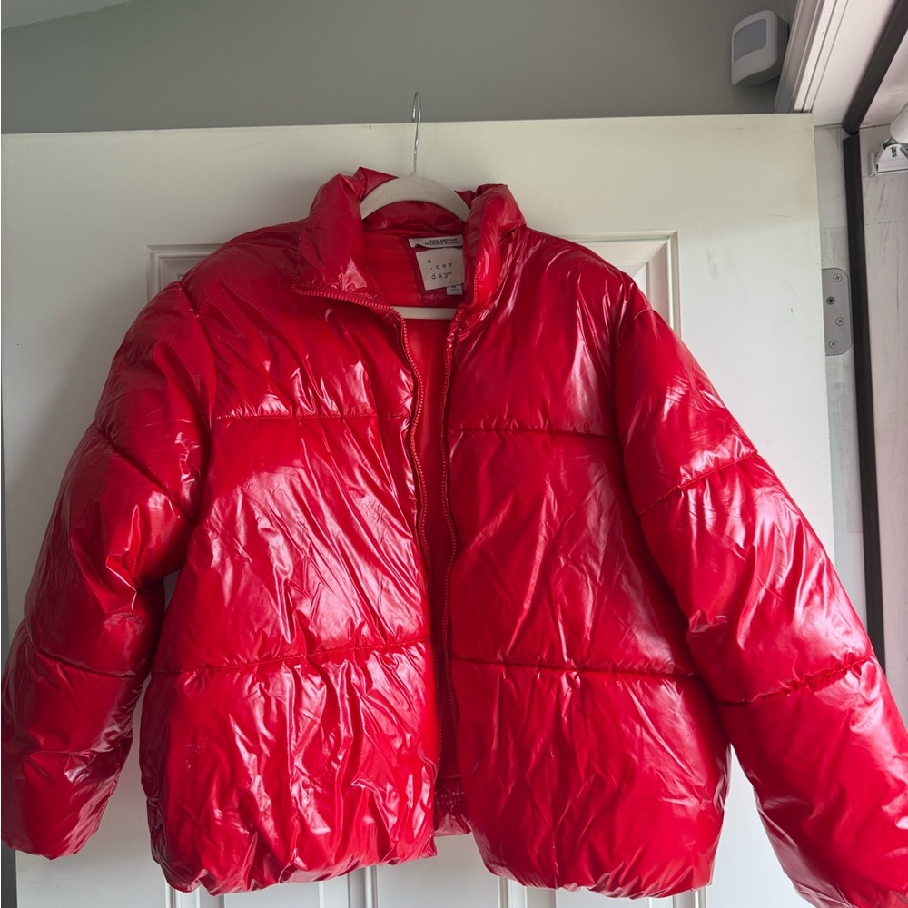 a new day Red Puffer Jacket